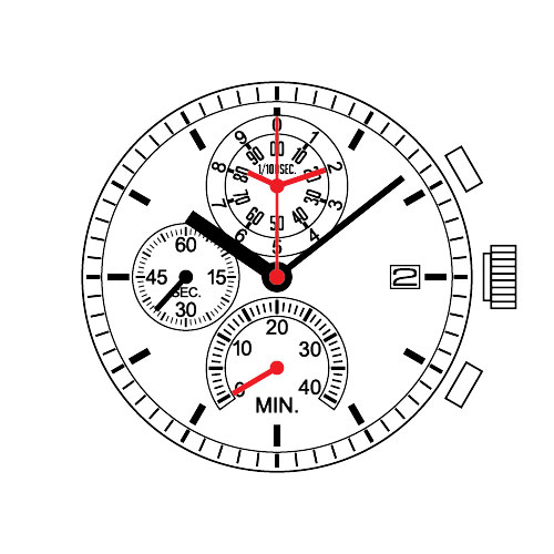 เครื่องนาฬิการะบบควอทซ์ แบบจับเวลา (Chronograph) ยี่ห้อ TMI ตระกูล YM Series